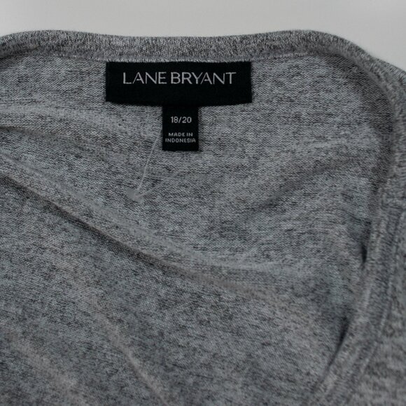 Lane Bryant Ruffle Sleeve Sweater Dress Womens 18 20 Gray Stretch Pockets RR14X - Picture 6 of 7
